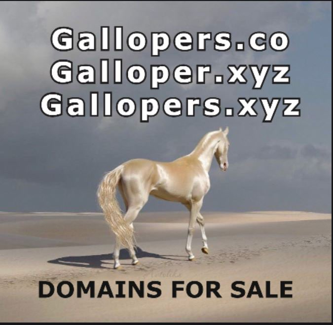 OfficeMetaverse's tweet photo. DOMAINS FOR SALE
#gallopers #gallop #galloper #Horses #horse #HorseRacing #horselover #horseriding #HORSEBREEDING #horseracingtips #horsebetting https://t.co/uAQ0TX2TVn