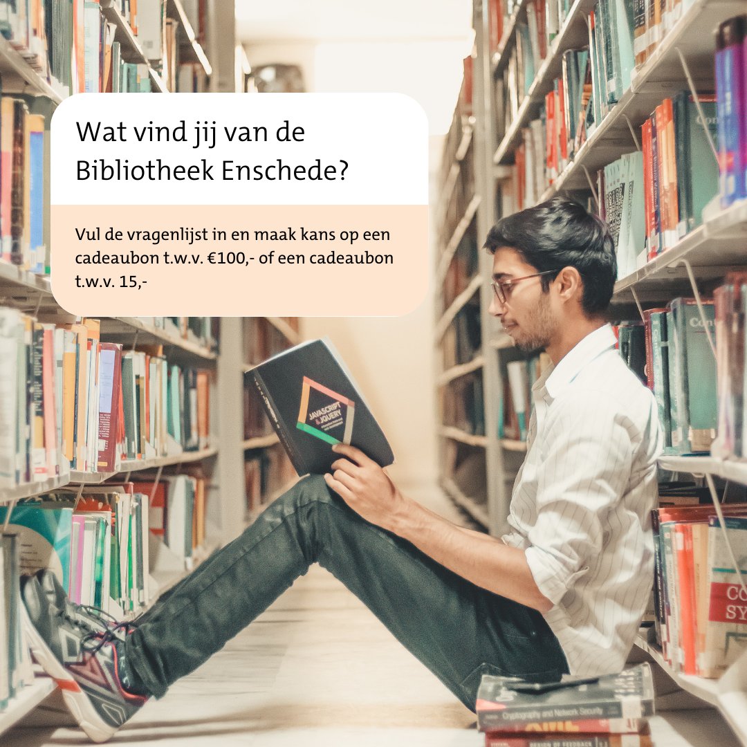 Ben je ouder dan 16 jaar en geen lid van de Bibliotheek, maar maak je wel gebruik van de Bibliotheek? Vul dan deze enquête, help ons en maak kans op een cadeaubon t.w.v €100,-! 

Je vind de vragenlijst op onze website 👉 bit.ly/42yg9ky