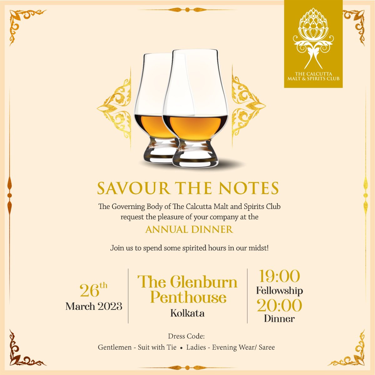 CalcuttaMalt's tweet photo. Annual Dinner of TCM&amp;SC.  A not to be missed event for the members . A 5 course curated menu paired with the finest spirits.
@diageo
@Pernod_Ricard @BacardiIndia @DiageoGB @PernodRicardIn https://t.co/2PvXcGViLm