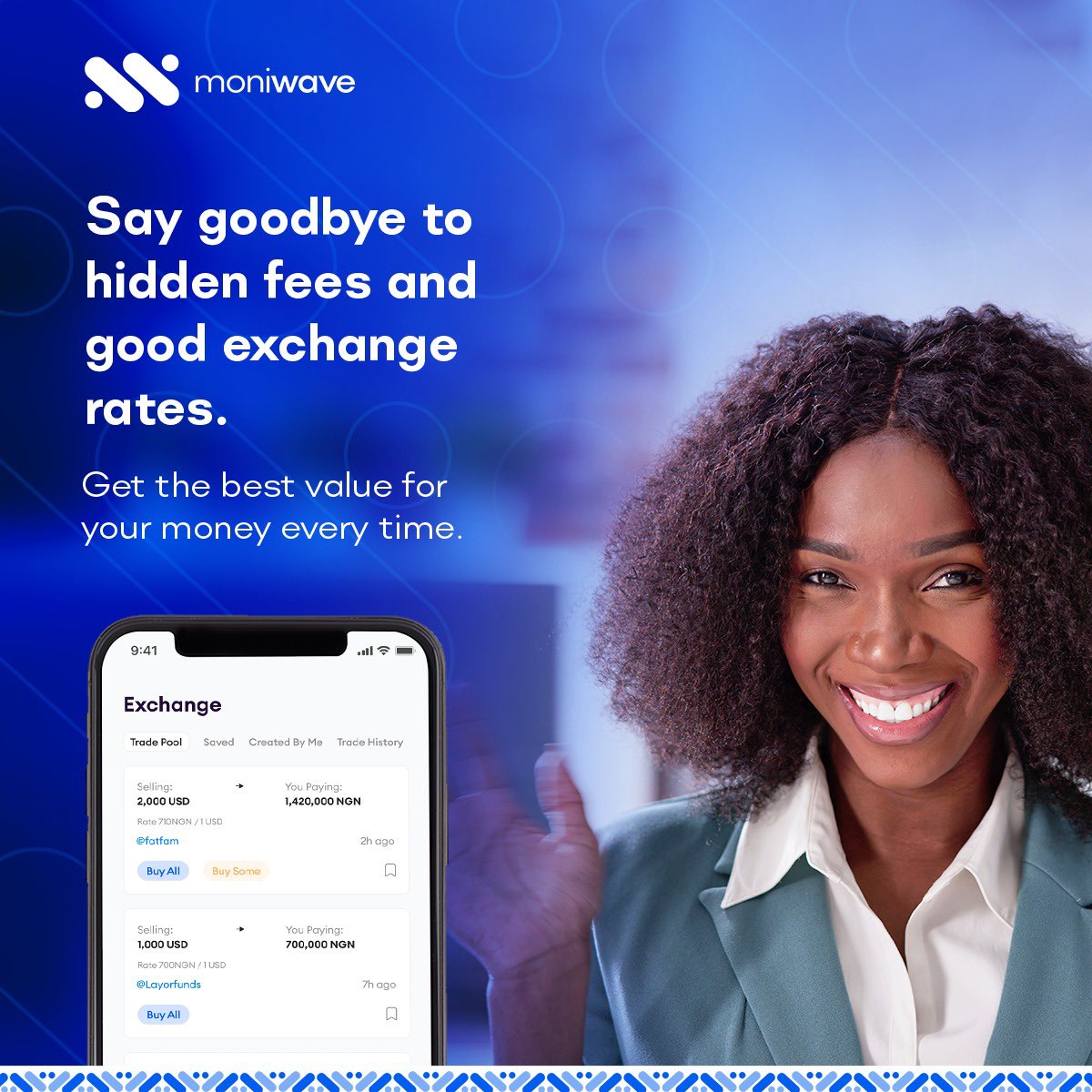 MoniwaveHQ's tweet image. We provide total transparency on our rates and services. 

Be sure to get the best value on every interaction with us.

#transaction #exchangerates #swiftservices #moniwave