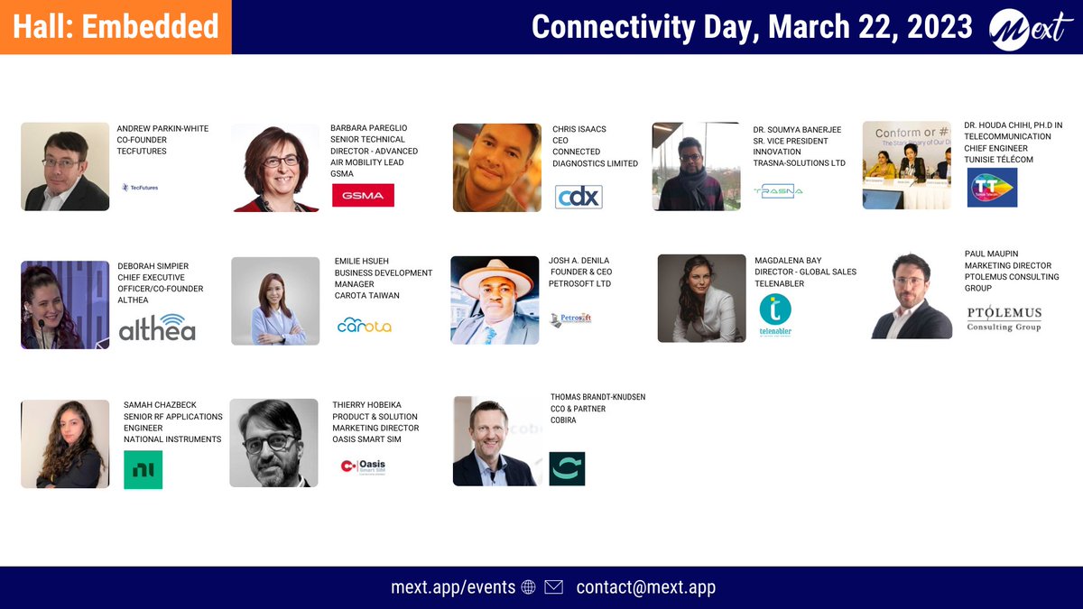 Join us today on lnkd.in/e2WbyU8j for the #connectivity livestream Day at 10 CET.

Meet exceptional experts from great companies and learn during the 1 day of the event.
Call for #partnerships, interact live with #networkers, visit 3D digital #Stands and more...