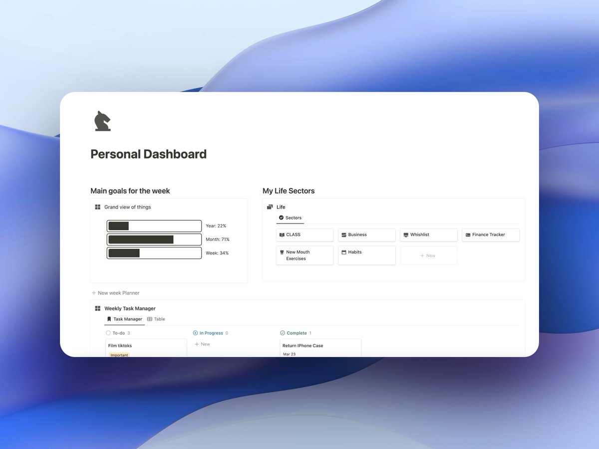 notionbyivan's tweet image. This is how I have been organising my life lately with Notion