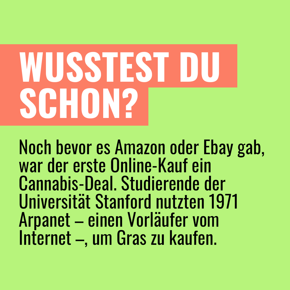 myweedo's tweet image. 🤝 Der erste Online-Deal war ein Graskauf. Hierbei war allerdings kein Geld involviert. Die Studenten verwendeten das Internet nur, um einen Treffpunkt für den Kauf zu vereinbaren 🥦​​​​​​​​
​​​​​​​​
#weedo #myweedo #facts #schongewusst #wusstestduschon #goodtoknow #internet
