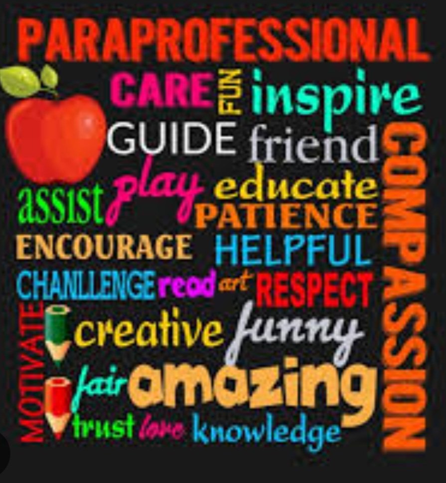 Paraeducators are the glue for so many!! Thank you for all you do!!!