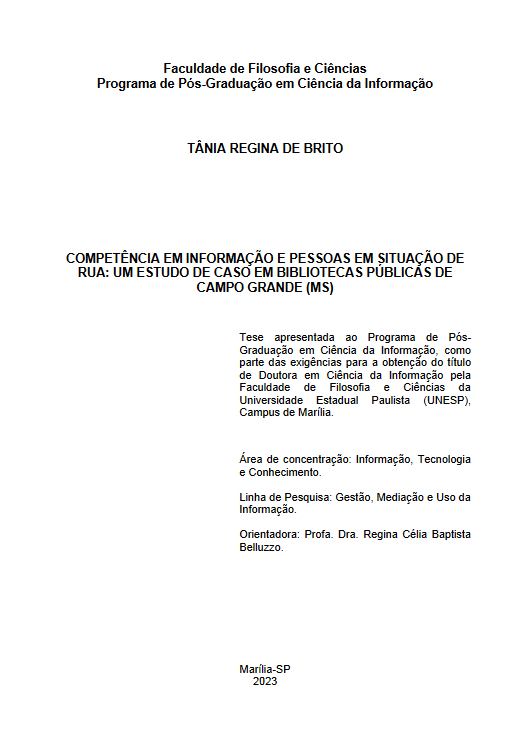 pedroisandretta's tweet image. Competência em informação e pessoas em situação de  rua l &quot;[...] o impacto esperado da pesquisa é contribuir para a promoção da inclusão social e do desenvolvimento sustentável [...]&quot;  #PessoasEmSituaçãoDeRua #CoInfo  #BibliotecasPúblicas repositorio.unesp.br/handle/11449/2…