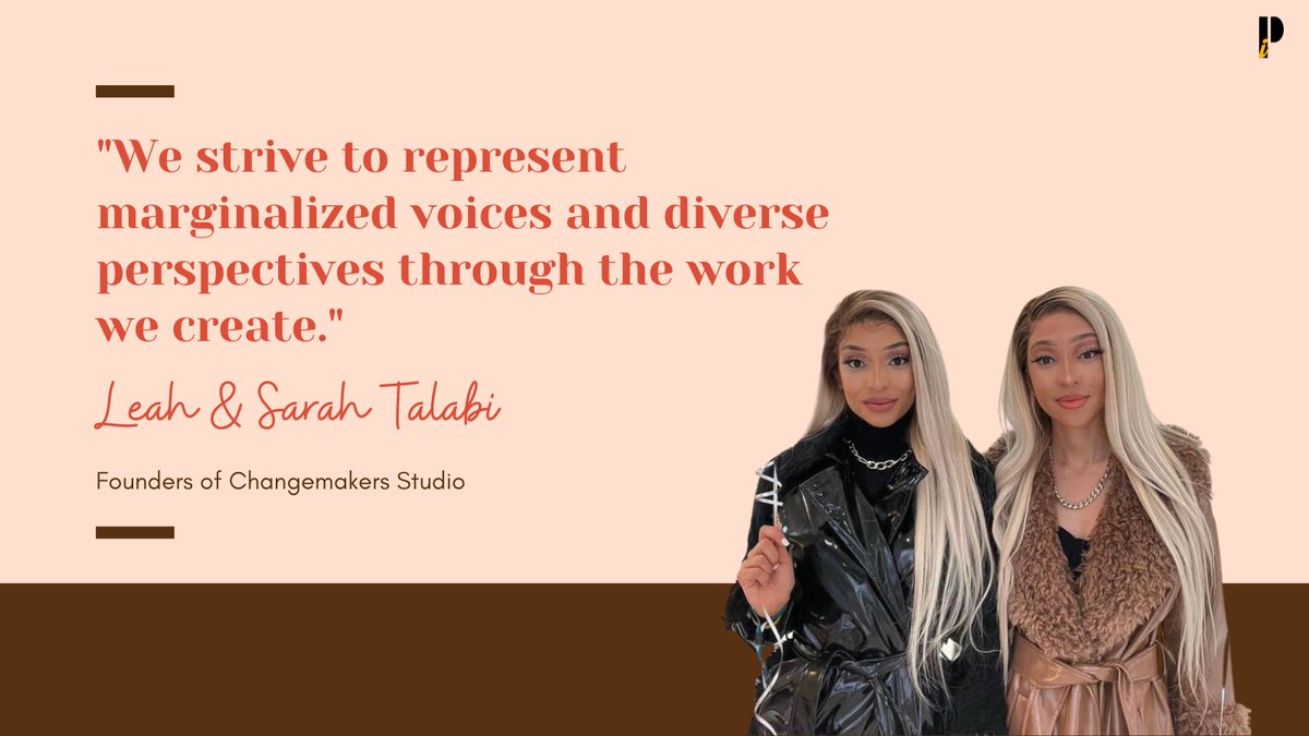 pr_initiative's tweet photo. This week Pi spotlights Ms. Leah &amp; Sarah Talabi as our #wcw! ✨

Leah and Sarah are sisters who co-found the Changemakers Studio in LA. Keep being the voices for global change! We love to see it. 👏🏾

#wcw #pristineinitiative https://t.co/szAJt7ojy3