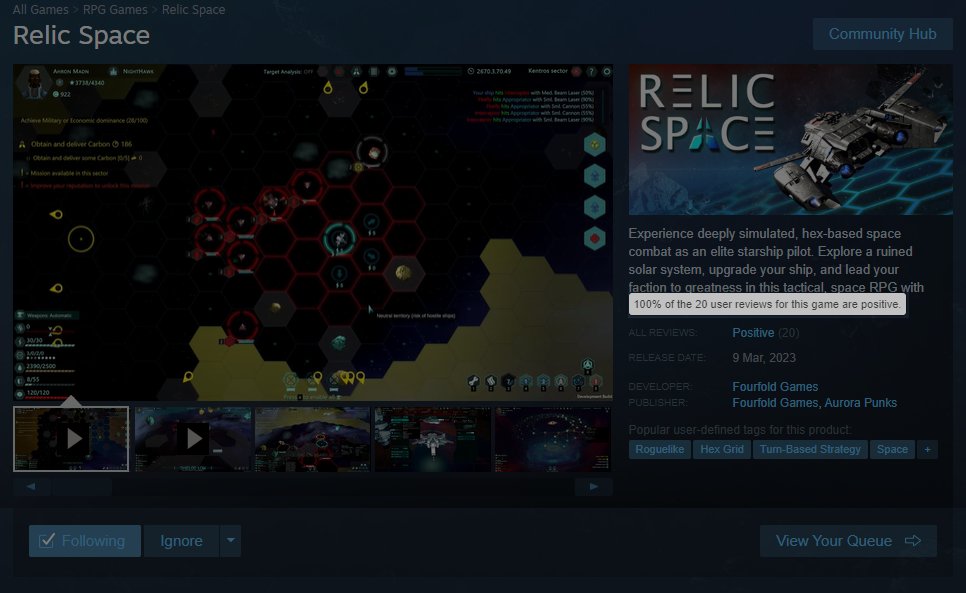 I'm truly grateful and honored to have received so many good reviews so far - it really motivates me to keep working hard to meet the expectations of this great base of Early Access players.

store.steampowered.com/app/1146420/Re…

#gamedev #indiedev #wishlistwednesday