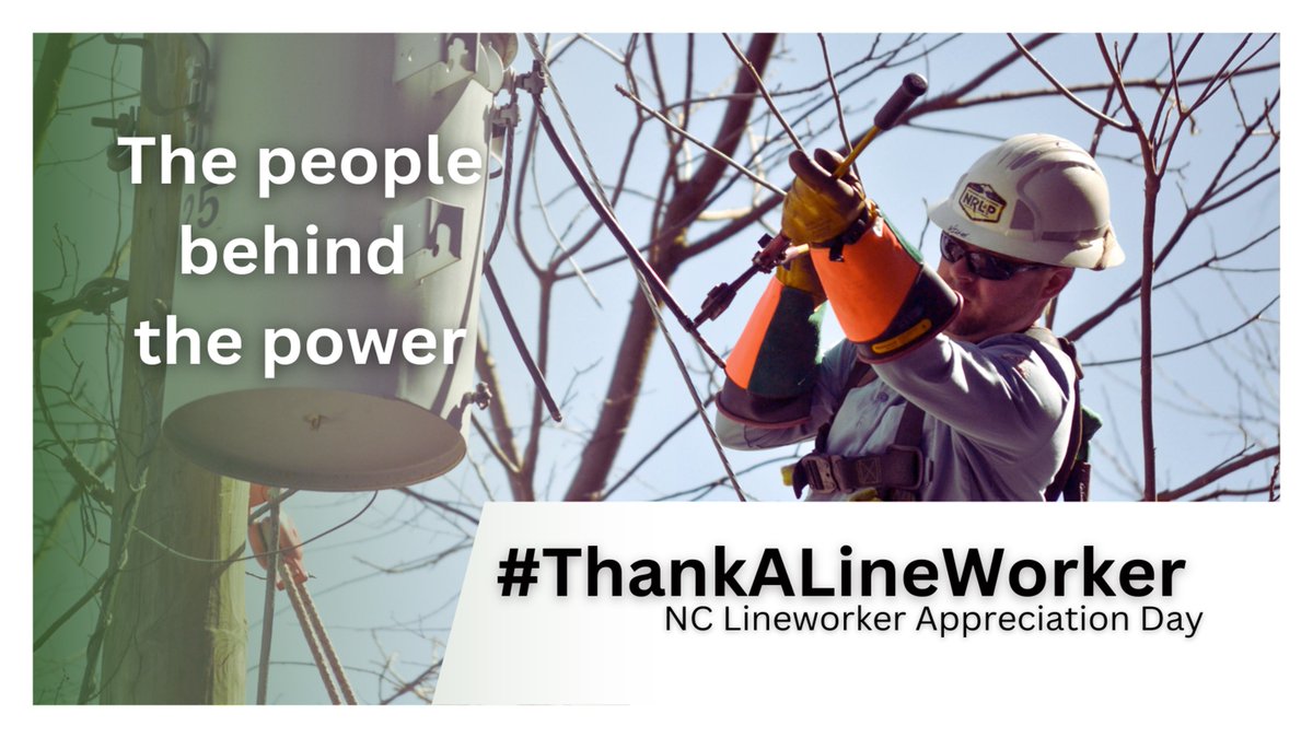 These are the faces of #NCPublicPower.
The faces that power where we live, work, & play.

Creating the ties that make our community strong.

They show up every day to do what needs to be done to keep the lights on.

#ThankALineworker #NRLP
#NCLineworkerAppreciationDay