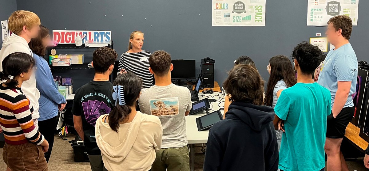 Though we couldn't attend the GDC conference in San Francisco, <a href="/wacom/">Wacom</a> brought over some cintiqs for the students to try out and hear more about industry standards. Thank you again for making the trip out. The students <a href="/TompkinsHS/">Tompkins High School</a> #othsdigitalart enjoyed it.  <a href="/KATYISD_CTE/">KATYISD CTE</a> <a href="/katyisd/">Katy ISD</a>