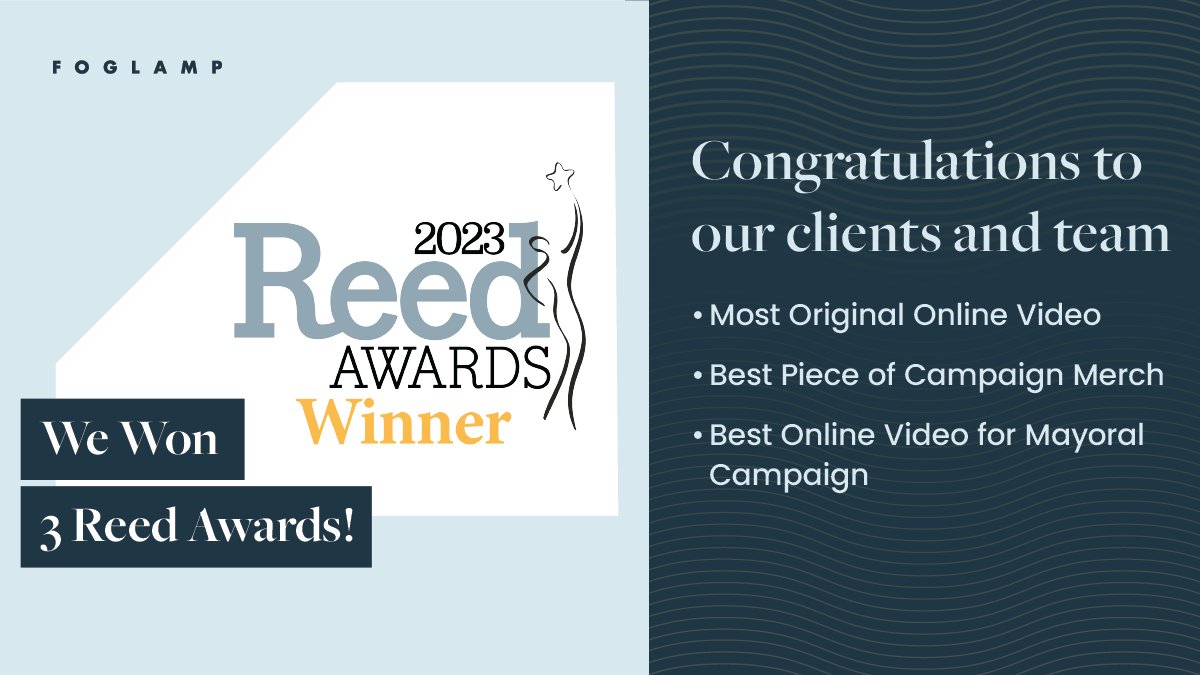 FOGLAMPdigital's tweet photo. ICYMI: Last week, our team won 3 @C_and_E #Reeds23 Awards for our work in 2022! https://t.co/6ci81Wa5IT