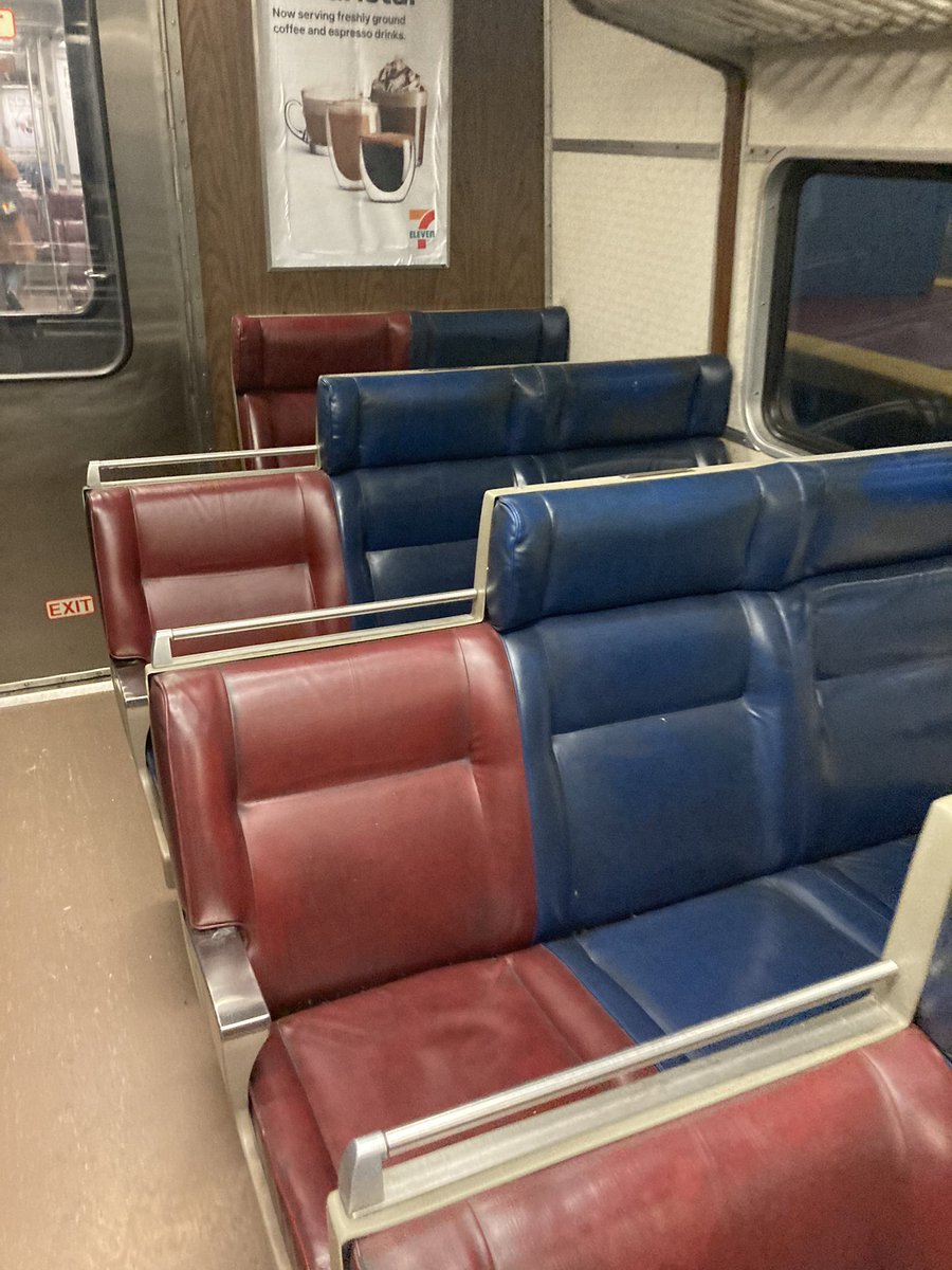 HazMatTeachR's tweet photo. @MTA @LIRR I don’t think I have ever posted a compliment before and it might actually be morally wrong and unethical to do so knowing the LIRR, but good call on bring out the M-3’s!  The seats actually support your back and the AC is always cold when needed - ditch those M-7’s!! https://t.co/y2iSNRbvy9