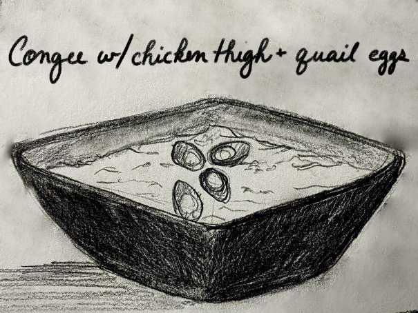 becbecdoesart's tweet photo. #ONStorm Real rainy today. Woke early with rumbling thunder. Watched lightning from the window. Good day for hot congee. https://t.co/FcOp1lE9Mu