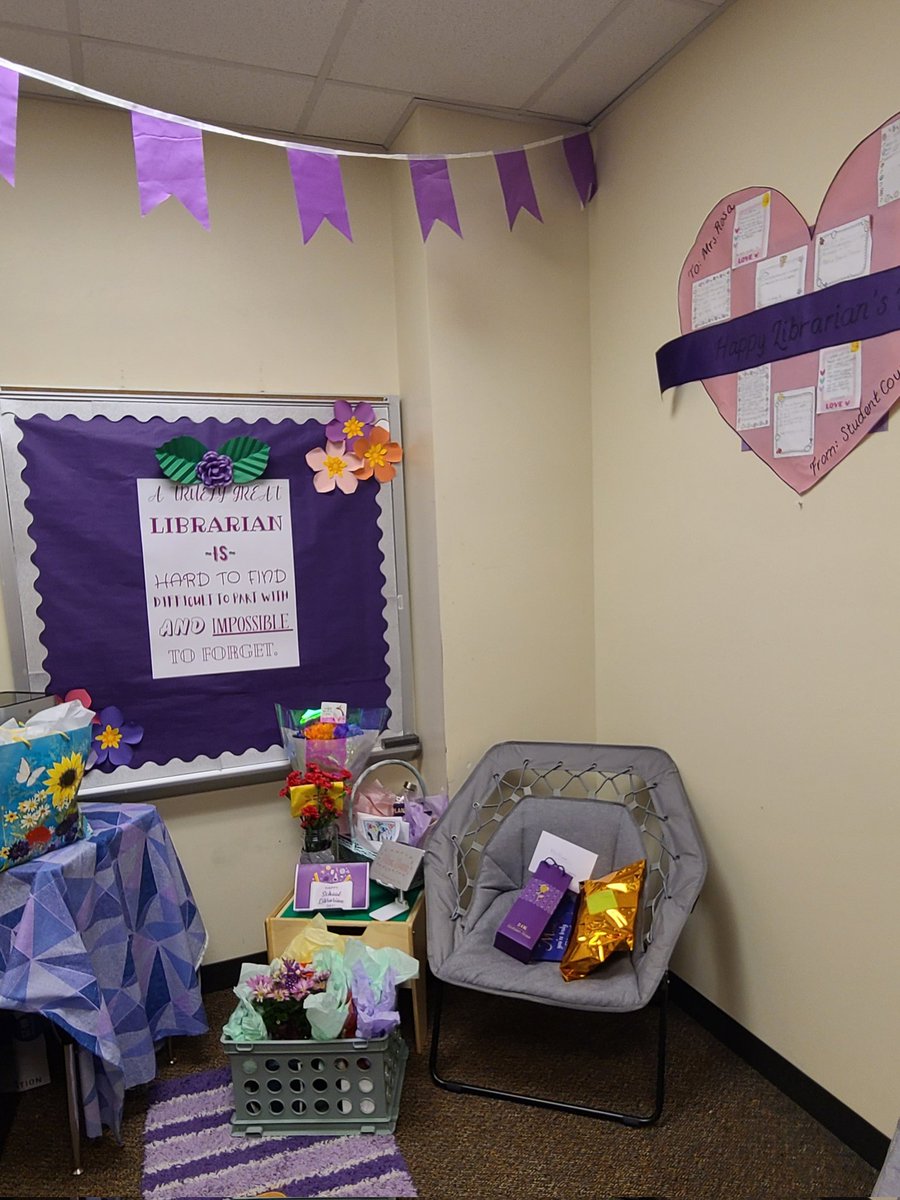 Words cannot express how grateful I am to my <a href="/HBGonzalezPLA/">Henry B. Gonzalez PL Academy</a> family through this very difficult time. They have showered me with so much love, hugs, gifts, food, and words of comfort. Today, they celebrated me for National School Librarian Day! TY from the bottom of my heart!