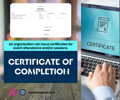 connectspaceinc's tweet photo. The planner can choose to issue the certificate for a specific session or an event. The process is customizable based on the needs of the organization and the program needs!

#events #meetingprofs #association #planners #eventprofs #meetingsmeanbusiness #eventtech https://t.co/2rBrf0JSrB