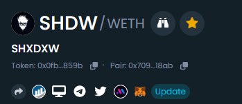 shxdxweth's tweet photo. SHXDXW Profile has been updated on Dextools. 🟪#SHXDXWETH 

https://t.co/5FtdHc1uXp https://t.co/Wy3R9hMac4