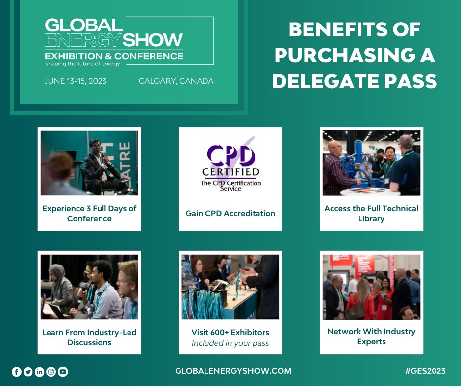 energy_show's tweet image. What makes the Global Energy Show Technical Conference number one in the market for energy professionals?

Don't miss out on these amazing benefits included in the technical conference pass and get yours today!
globalenergyshow.com/register/

#GES2023 #technicalcourses #cpdaccredited