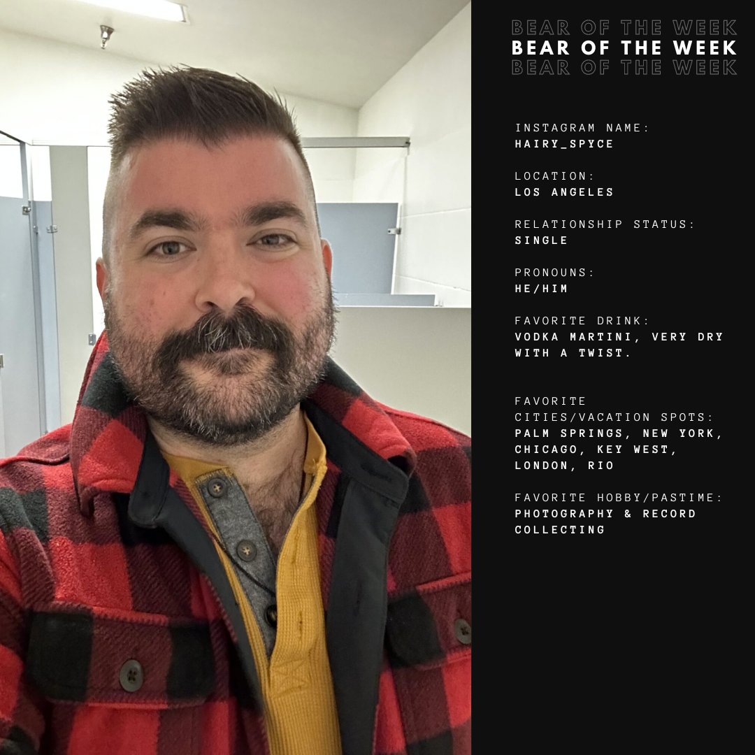 bearworldmag's tweet photo. Give a big WOOF to the InstaBear of the Week! It's hairy_spyce ๐ป #Linkinbio
@iloveqbears #bearoftheweek
https://t.co/ELNMNSONtO https://t.co/9aQ83HrDkj