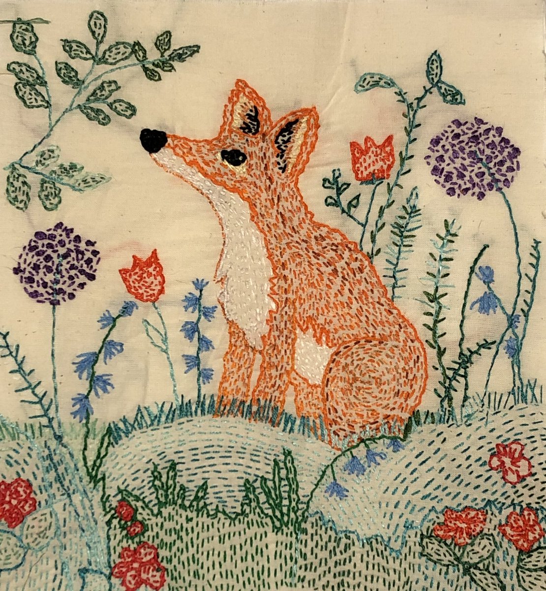 calicoandclay's tweet photo. Hand sewn Fox embroidery , slowstitch panel ready to be made into a bag or cushion cover.#sewing #embroidered #fox #handsewn #smallbusiness #gift #slowstitch #madeinburslem #madeinthepotteries @MadeinStokeonT @StokeCreates @HandmadeHour https://t.co/ljUeD5w9Yj