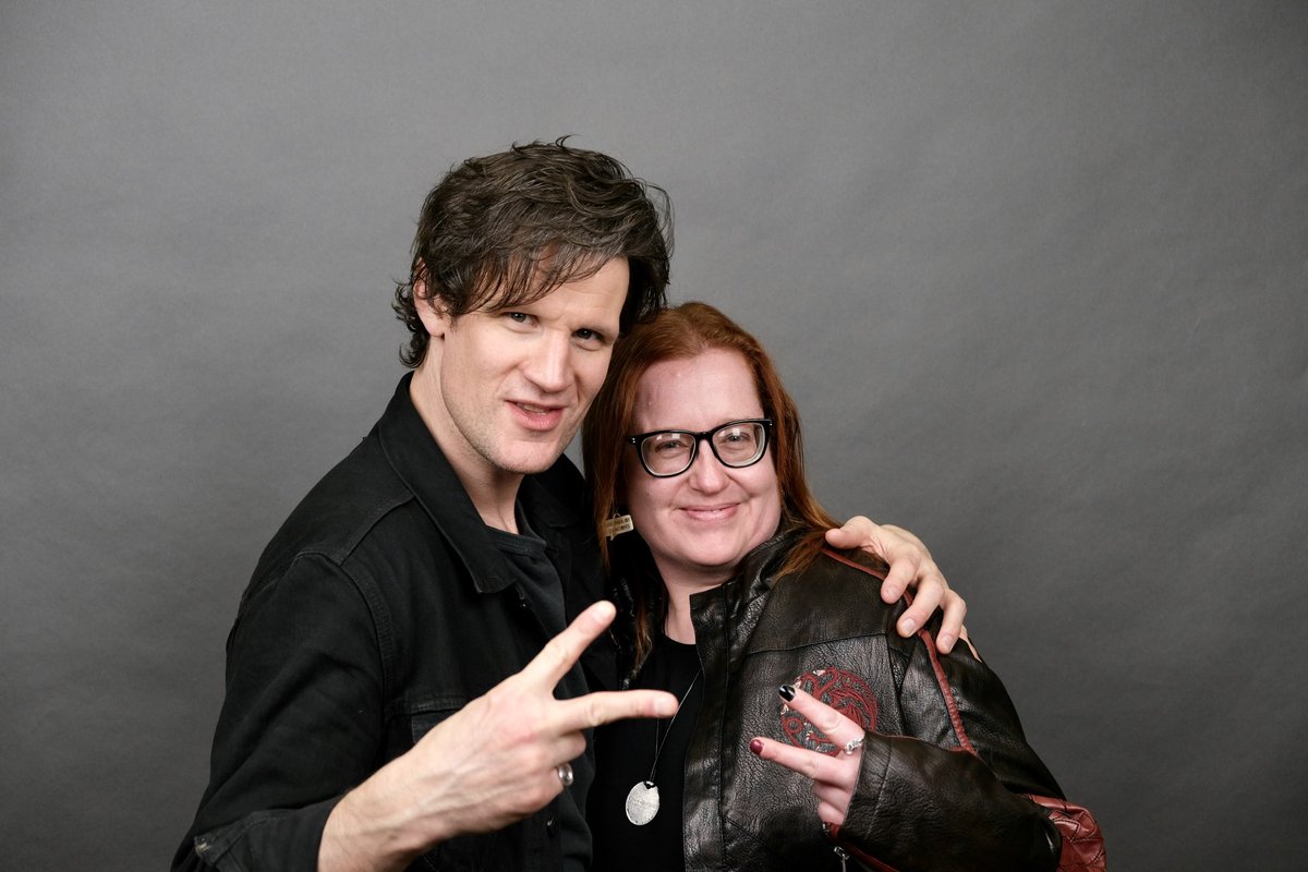 LawAbidingTatie's tweet photo. Daddy Daemon &amp; Vizzy T are in the house !!!!
Fabulous weekend at Liverpool Comic Con meeting Matt Smith &amp; Paddy Considine.

#MattSmith #DaemonTargaryen #DaddyDaemon #PaddyConsidine #ViserysTargaryen #VizzyT
#Targaryen #HouseoftheDragon #LiverpoolComicConApril2023 #ConventionLife https://t.co/P3ASI6L7a8