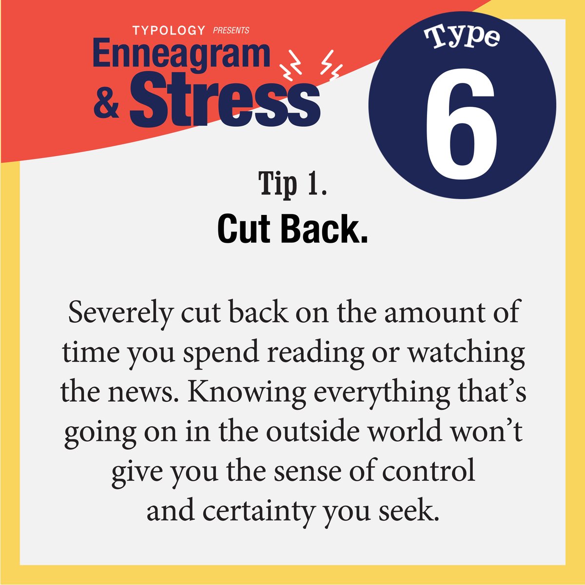 ianmorgancron's tweet photo. #Type6, take the tip you need for today. I'll share tips for each Enneagram type over the next few weeks.
Interested in how the Enneagram helps you stay grounded in times of stress? Follow along for more posts like this. https://t.co/hGaEpAOU6W