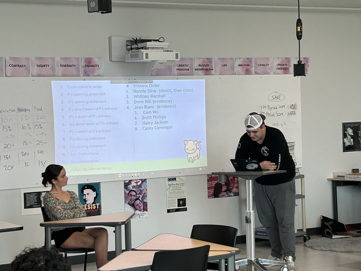 Mock Trial day in Law class! #99learns #dgspride