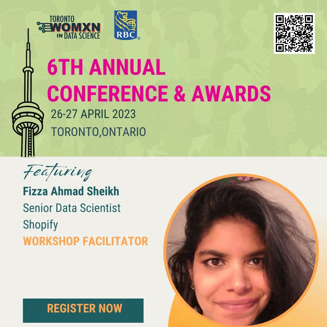Meet Fizza Ahmad Sheikh - Senior Data Scientist at Shopify, where she works on recommendation systems for Shopify's merchants. 
Time is ticking and we think you need to finalise your tickets!

REGISTER:buff.ly/3JANiVy
#datascience #dataanalytics #machinelearning #AI