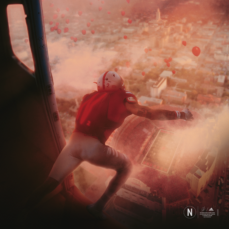 thomas_hoatson's tweet photo. Highlights from my final season with @huskerfbnation ☠️🎈

#GBR | #Huskers

Check out my favorite Social Media/Recruiting graphics + much more at the link below⬇️