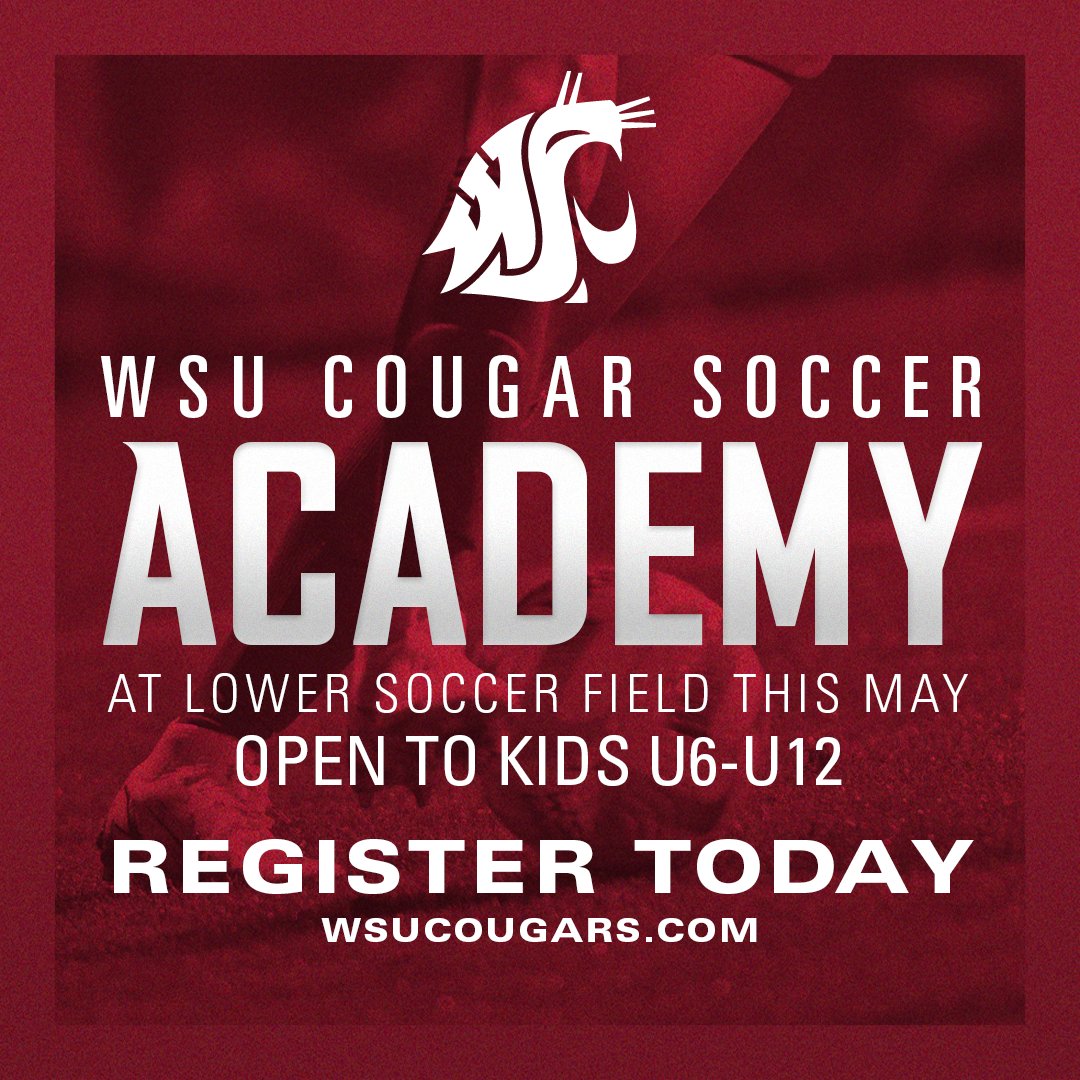 ⚽🎉𝘾𝙤𝙪𝙜𝙖𝙧 𝙎𝙤𝙘𝙘𝙚𝙧 𝘼𝙘𝙖𝙙𝙚𝙢𝙮 𝙞𝙨 𝙗𝙖𝙘𝙠!

Local youth U6-U12 can join WSU Soccer for weekly Academy sessions from 5-6 pm at Lower Soccer Field throughout May!

Register and get details 👉 bit.ly/3UgS1PN

#GoCougs | #WAZZU