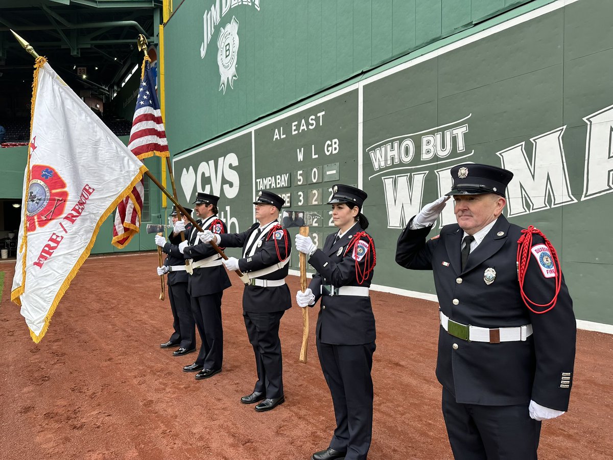 The DXFD Honor Guard was honored to present the colors for the Boston Red Sox at their game today at Fenway Park.  Thank you to the Boston Red Sox for this opportunity.