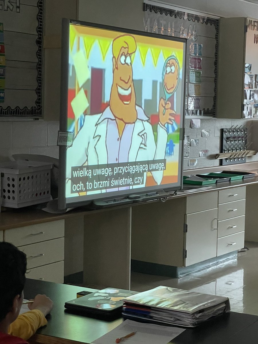 I_speak_ESL's tweet photo. @AshleyKemper7 and @MIIMPACT1 again being awesome with making learning accessible to ALL learners. Corny science videos with Polish 🇵🇱 subtitles make instant connections with previous learning!! #MasonESOL #MIStrong #MultilingualMason @principalmesser https://t.co/RLCOIpfIrs