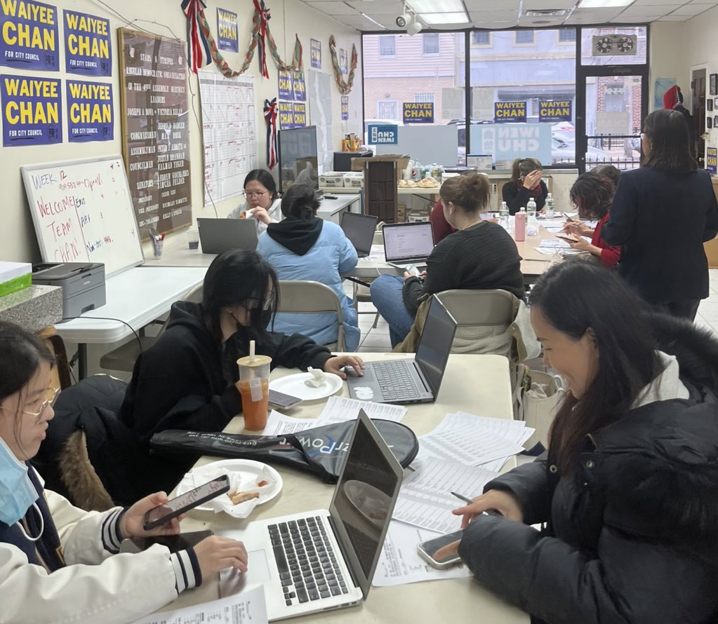 wyc4nyc's tweet photo. #TeamChan is gaining momentum here in District 43! Thanks to all the volunteers who came out tonight! https://t.co/mjyyf8rtqn
