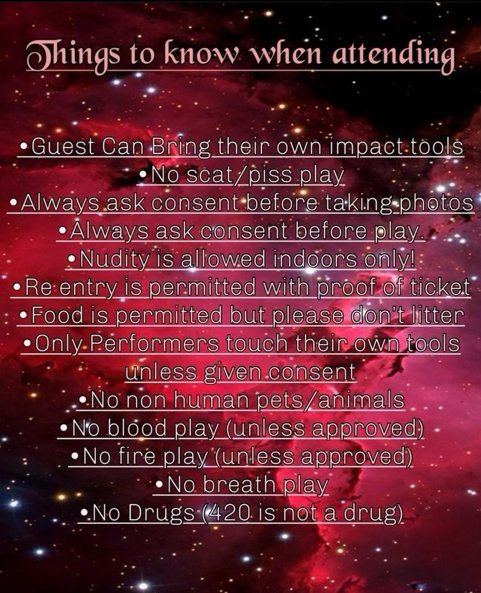 QPlaySpace's tweet photo. Things to know when attending!
PlaySpace/QueerPlaySpace
April 21st * 8pm-2am
#lgbt #lgbtq #queer #trans #bdsm #kink #PlaySpace #QueerPlaySpace https://t.co/efRHm3sqBR