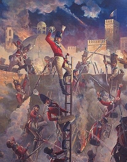 Worcestershire Regiment Museum - MRM(W) (@wr_museum) on Twitter photo On 6th April 1812 the 45th Foot led the assault on the Spanish fortress City of Badajoz. The 1st man who lept down from the ramparts into the Castle was Cpl Kelly The Castle was won & the troops drove the French out into the town. Read more via this link:
…stershireandmercianregimentmuseum.org/the-siege-of-b… On 6th April 1812 the 45th Foot led the assault on the Spanish fortress City of Badajoz. The 1st man who lept down from the ramparts into the Castle was Cpl Kelly The Castle was won & the troops drove the French out into the town. Read more via this link:
…stershireandmercianregimentmuseum.org/the-siege-of-b…