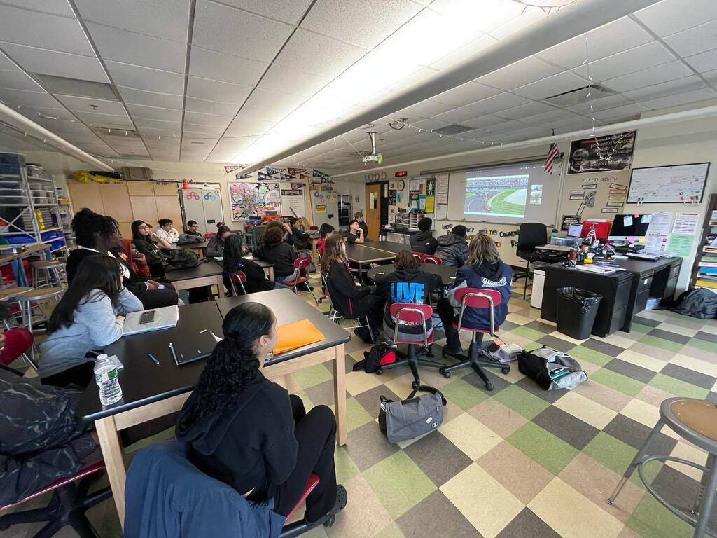 AnnaSeiders1's tweet photo. Thank you @mass_stemhub for having a member from @redbullracing visit our class today! #stem #stemcareers #ti https://t.co/L9C4d5b83r https://t.co/fV8IbZS0QL