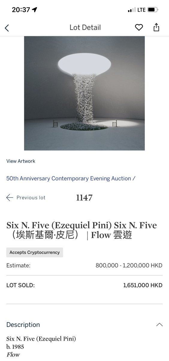 triple_x_space's tweet image. A NEW auction record for @sixnfive!!🫶🏻

1.6 million HKD (~USD 214,000)

On the biggest stage of any art auction – Contemporary Art Evening Sale.

Thank you @MaxMoore_Art @XtinaWng @Sothebysverse @Sothebys for making it possible together, and many more great moments to come!