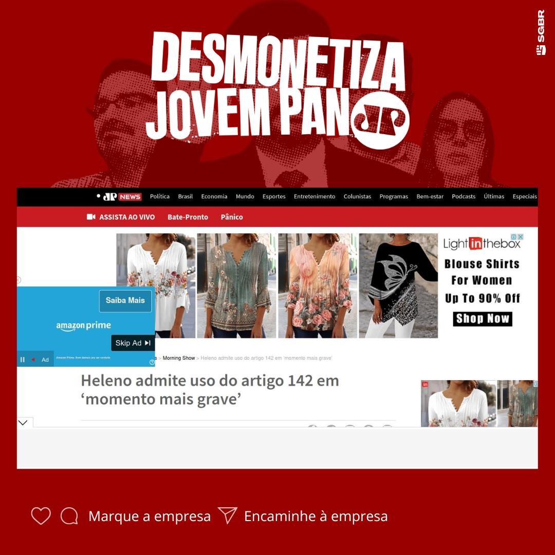 slpng_giants_pt's tweet photo. 📺 Olá @PrimeVideoBR, tudo bem? Esse feriadão será perfeito para maratonar uma série. O que não dá para assistir é o seu anúncio do @googlebrasil no site golpista da Jovem Pan. Deixe a   democracia entrar em nossa casa! Pfv, #DesmonetizaJovemPan! ✊🏽

Ajudem a avisar a empresa 👇🏽 https://t.co/ZF7mq9MvsI