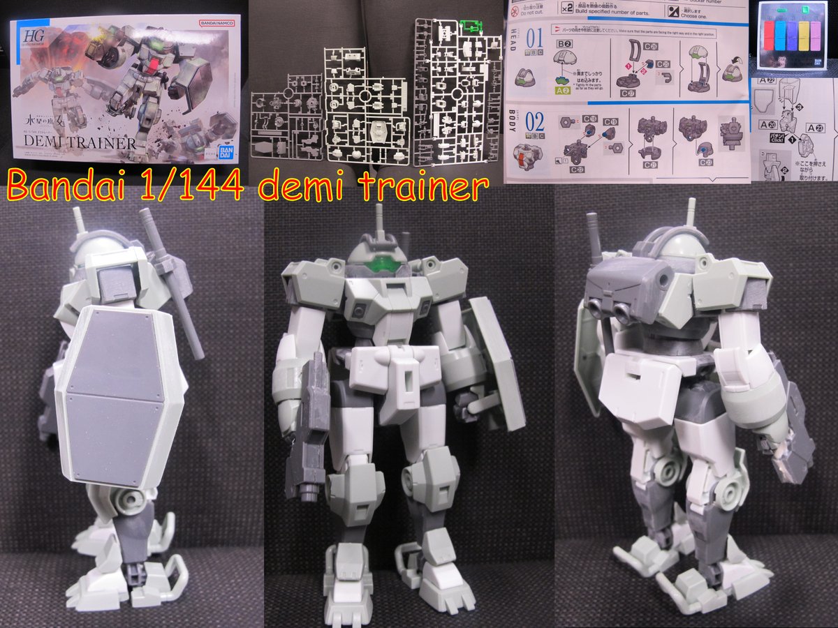 mokanaman's tweet photo. Bought the Demi Trainer as an impulse last Sunday and snapped it together just now. Absolutely in love with this kit and looking forward in replicating the pastel weathered artwork. #bandai #plamo #gunpla #gundammodel #funtobuildgunpla #scalemodel #modelkit #plasticmodel #anime https://t.co/osEKUZ6tMh