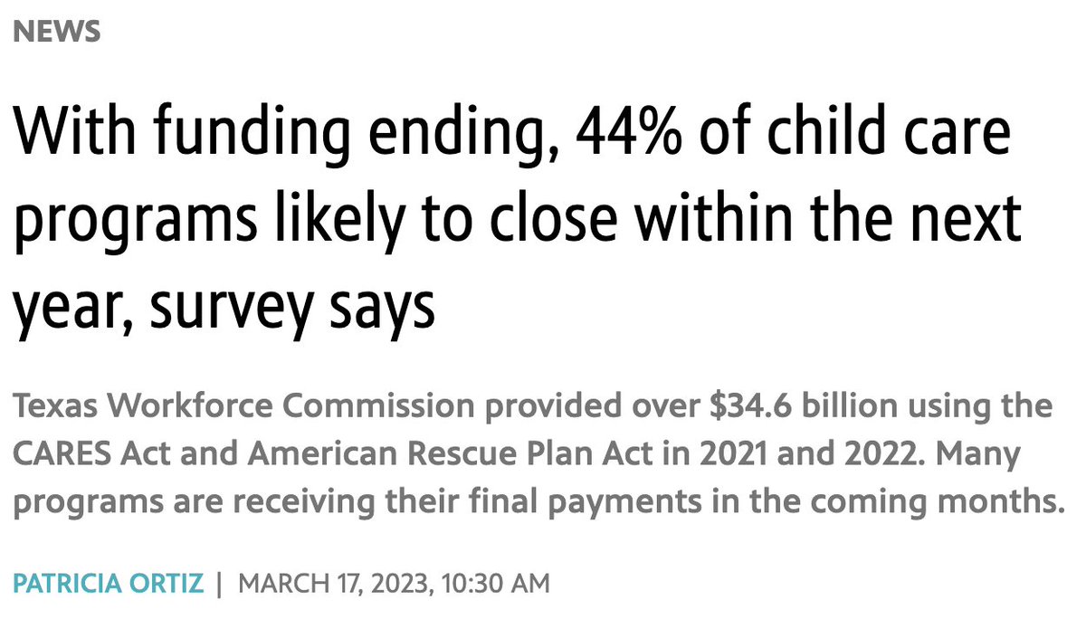 putkids1st's tweet photo. Tomorrow, the Texas House debates the state budget.

We're very disappointed the budget fails to address the child care crisis.

As parents struggle to find affordable, quality child care — and more child care providers warn that they may shut down — the #TXlege needs to step up. https://t.co/QiSdOSBscQ