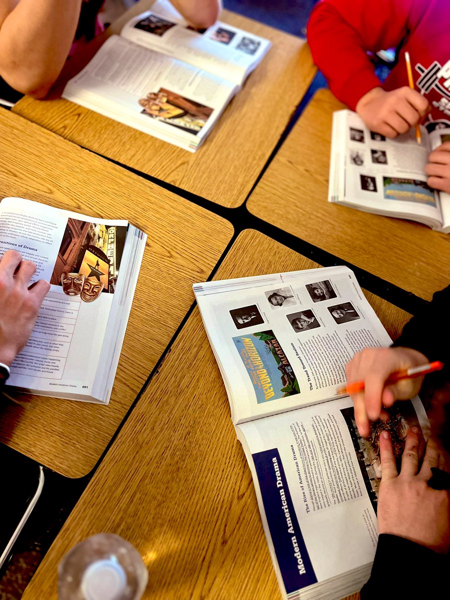 Dani_Friesen's tweet photo. Practicing annotation and isolating key details in informative text using the ‘jigsaw’ strategy today! Let’s exercise our reading muscles! #readingstrategies #accountability #jigsaw #keydetails #annotation #juniorenglish @ConcordiaUSD333 https://t.co/p3GoXi62px
