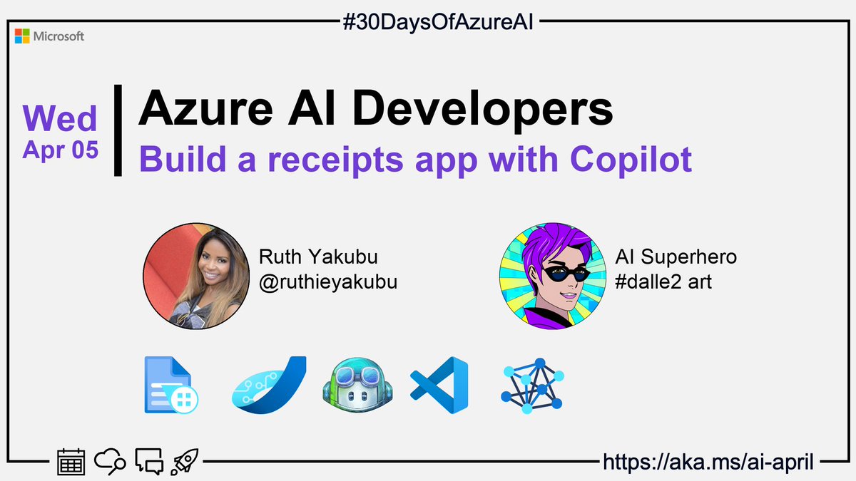 msdev's tweet image. 🏁 Today, we&apos;re diving into GitHub Copilot and Azure Form Recognizer to build a receipts app and learn how Copilot can increase productivity: msft.it/6011g1lU5 #AzureOpenAI #30DaysOfAzureAI