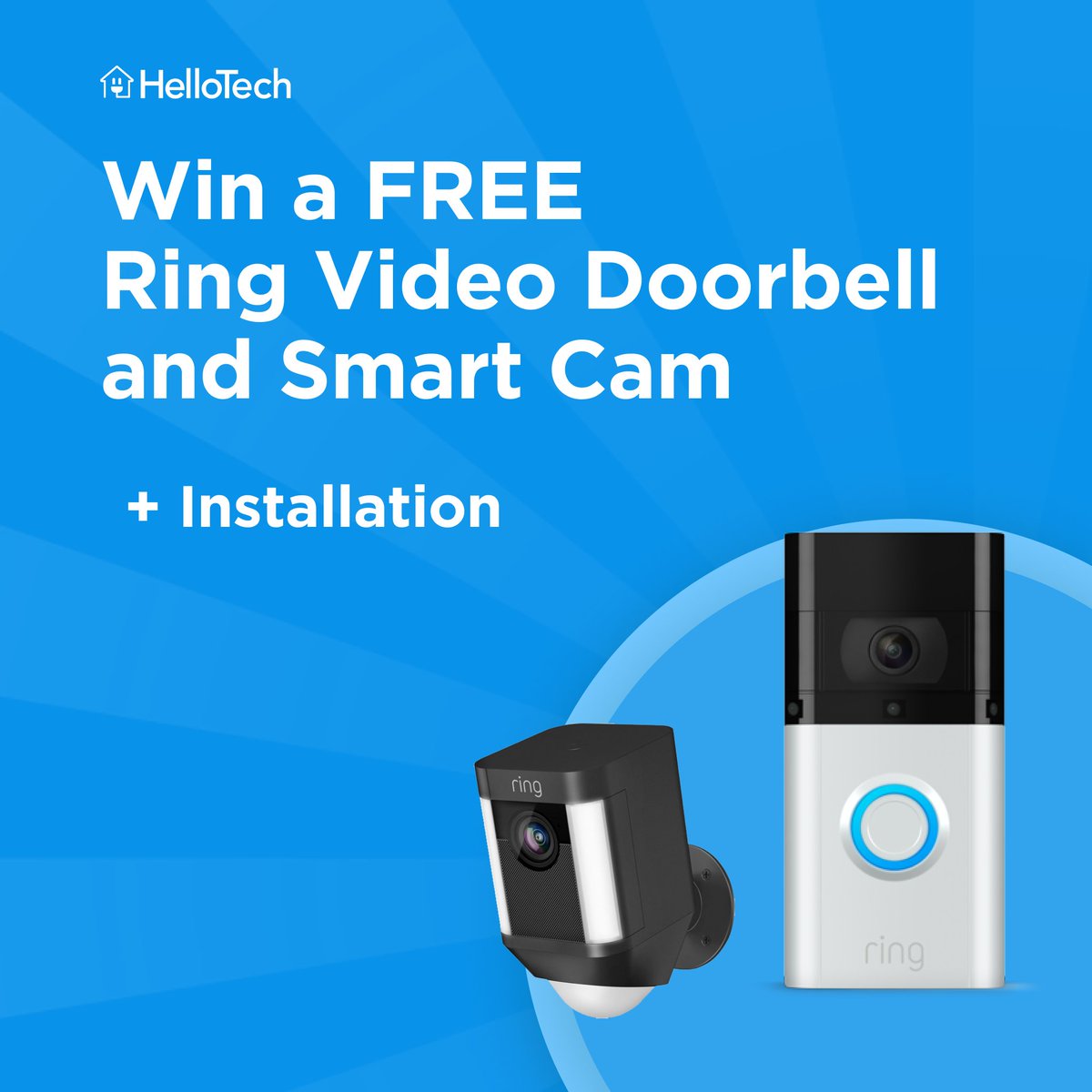 HelloTech's tweet image. 🎉 Enter our sweepstakes for a chance to win a FREE video doorbell and smart cam, with installation from a HelloTech professional!  

🫢P.S. Use the secret code SECURE for bonus entries bit.ly/ringsecuritygi…