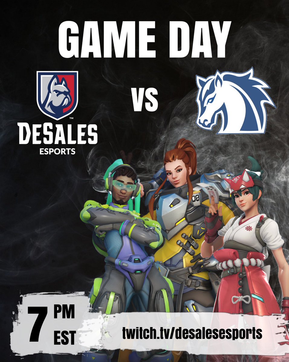 DeSalesEsports's tweet photo. TONIGHT 7:00PM EST
Overwatch match against @hood_esports 
Stream here: https://t.co/tyxBHuFffP https://t.co/2h24F9Nlbb