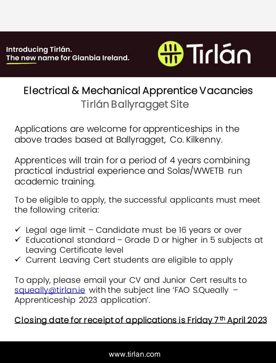 F.A.O. Parents &amp; Students #apprenticeships