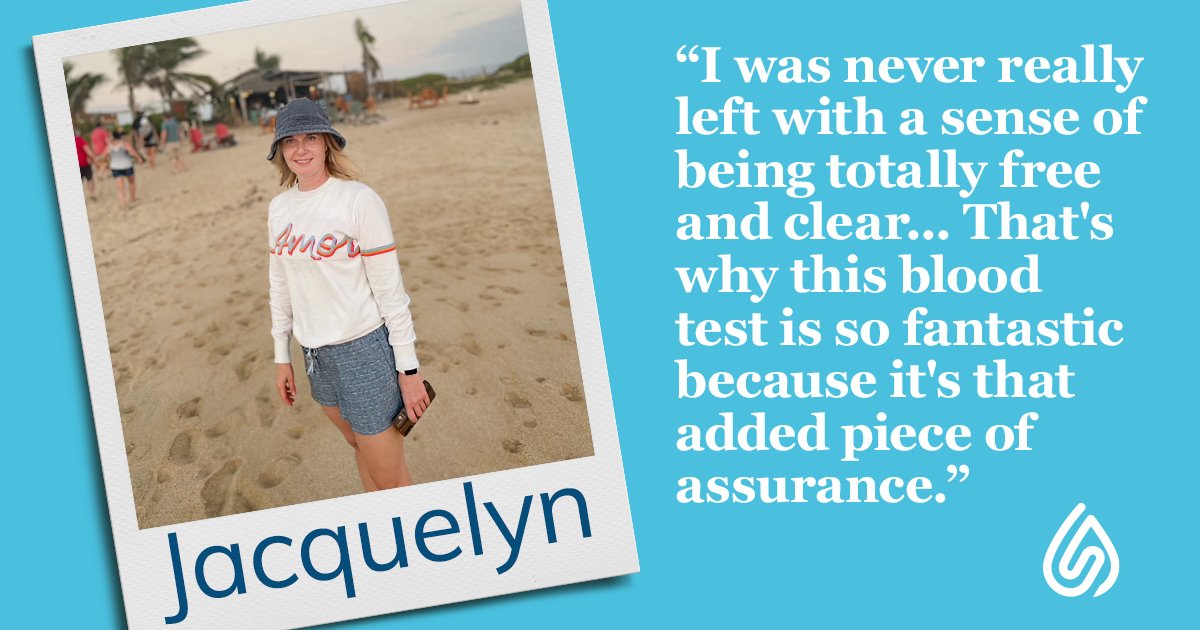 Like about half of all women, Jacquelyn DeGreeve's #BreastDensity decreases the sensitivity of mammogram imaging. 

But when she received her negative result from our #BreastCancer detecting blood test, she finally felt sure. 💧

Learn more ➡️ loom.ly/xa28GK8