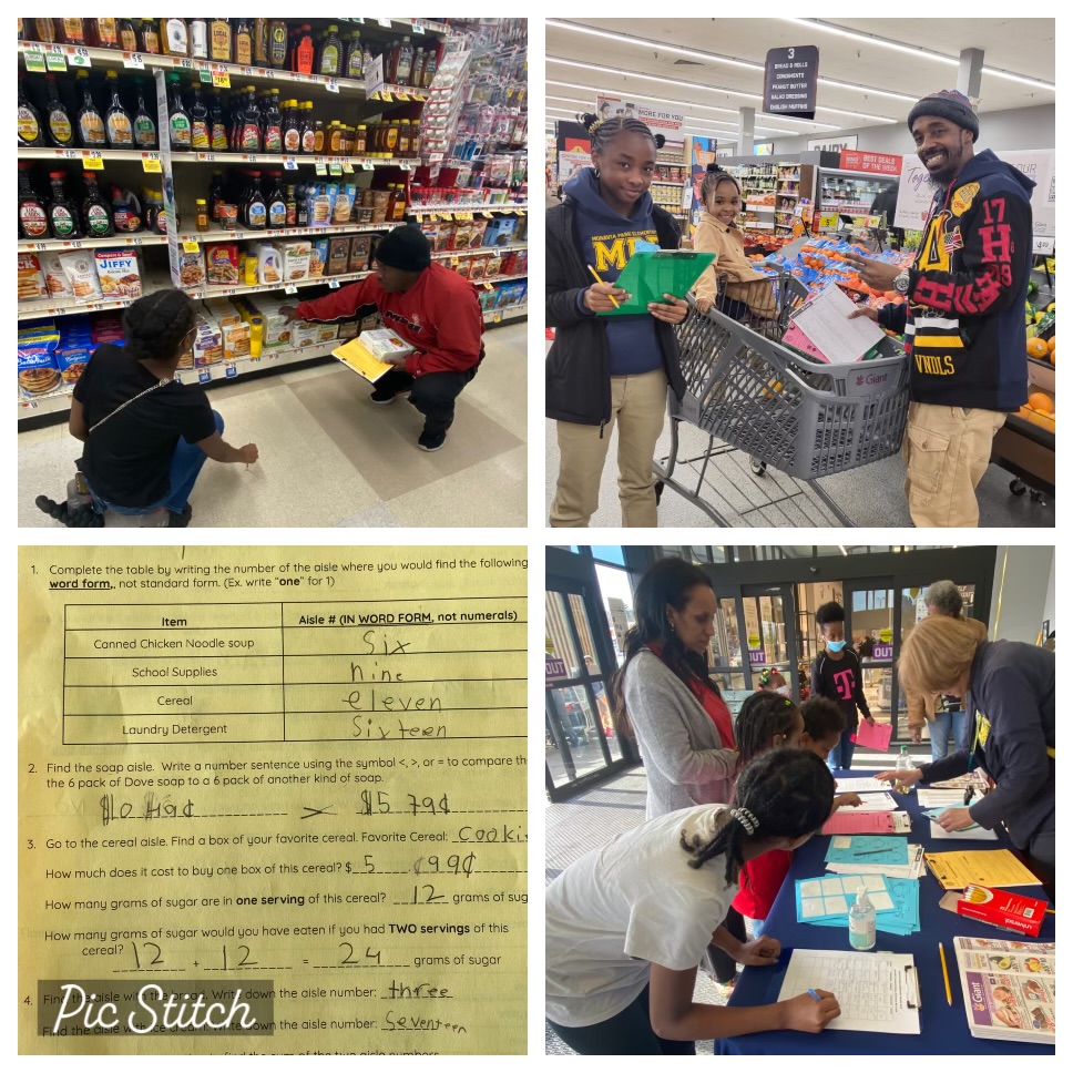 BaltCitySchools's tweet image. Last week, Moravia Park Elementary hosted Family Math Night at @GiantFood. Families participated in a math-themed scavenger hunt throughout the store.  Each student received a math kit to take home, and a student from each grade level won a raffle prize!