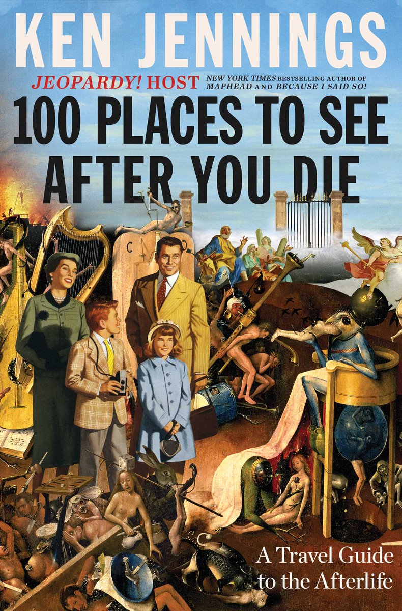 I'm in love with the jacket design for my next book, due out in June. This perfect tourist family is SO HAPPY in their Hieronymus Bosch hellscape! By the great Jaya Miceli.