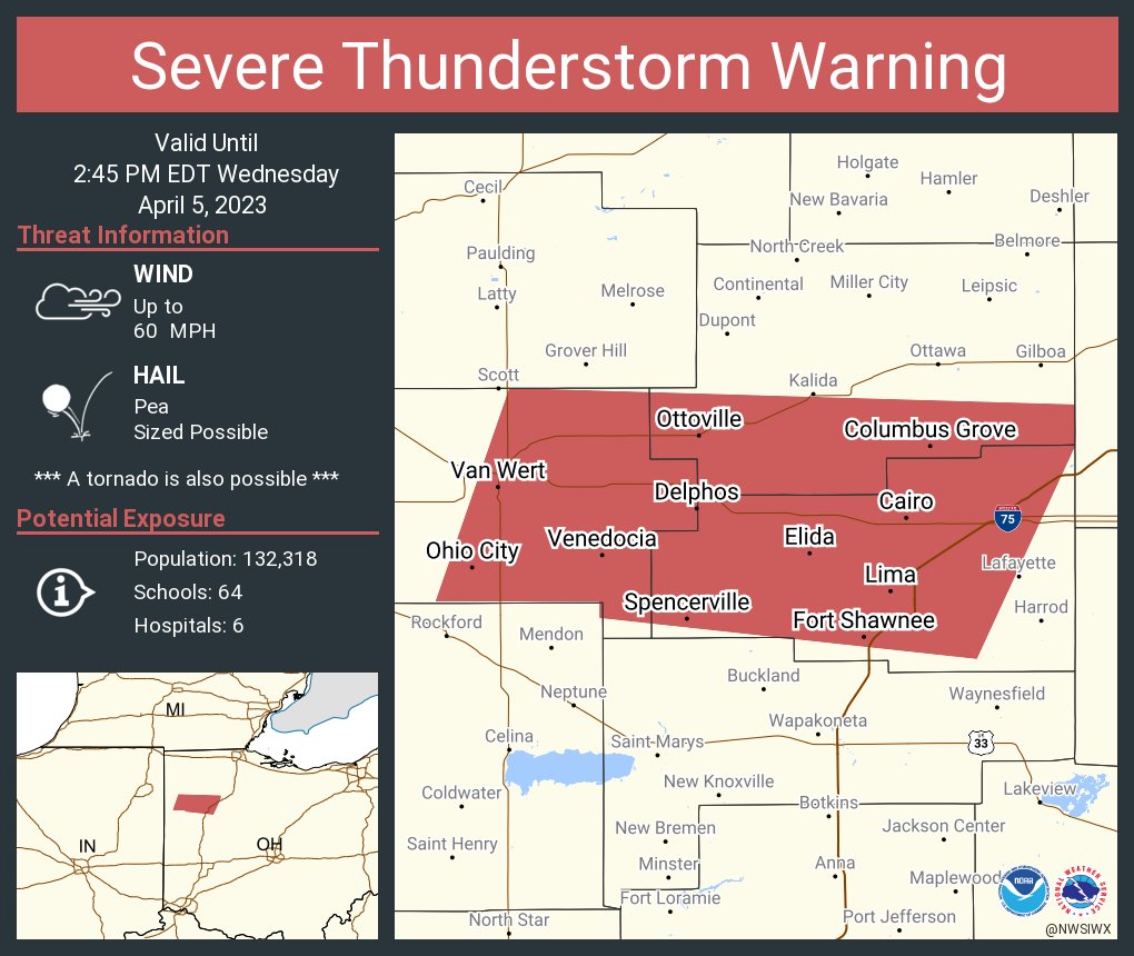 NWS Northern Indiana on Twitter "Severe Thunderstorm Warning including