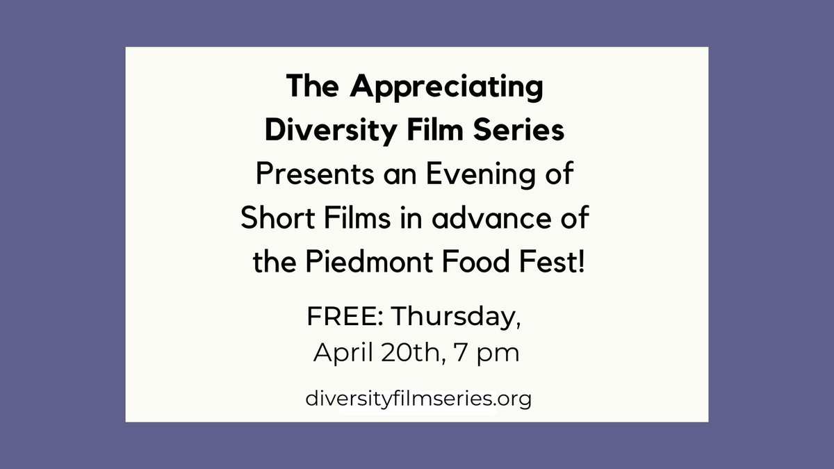 Appreciating Diversity Film Series tweet media