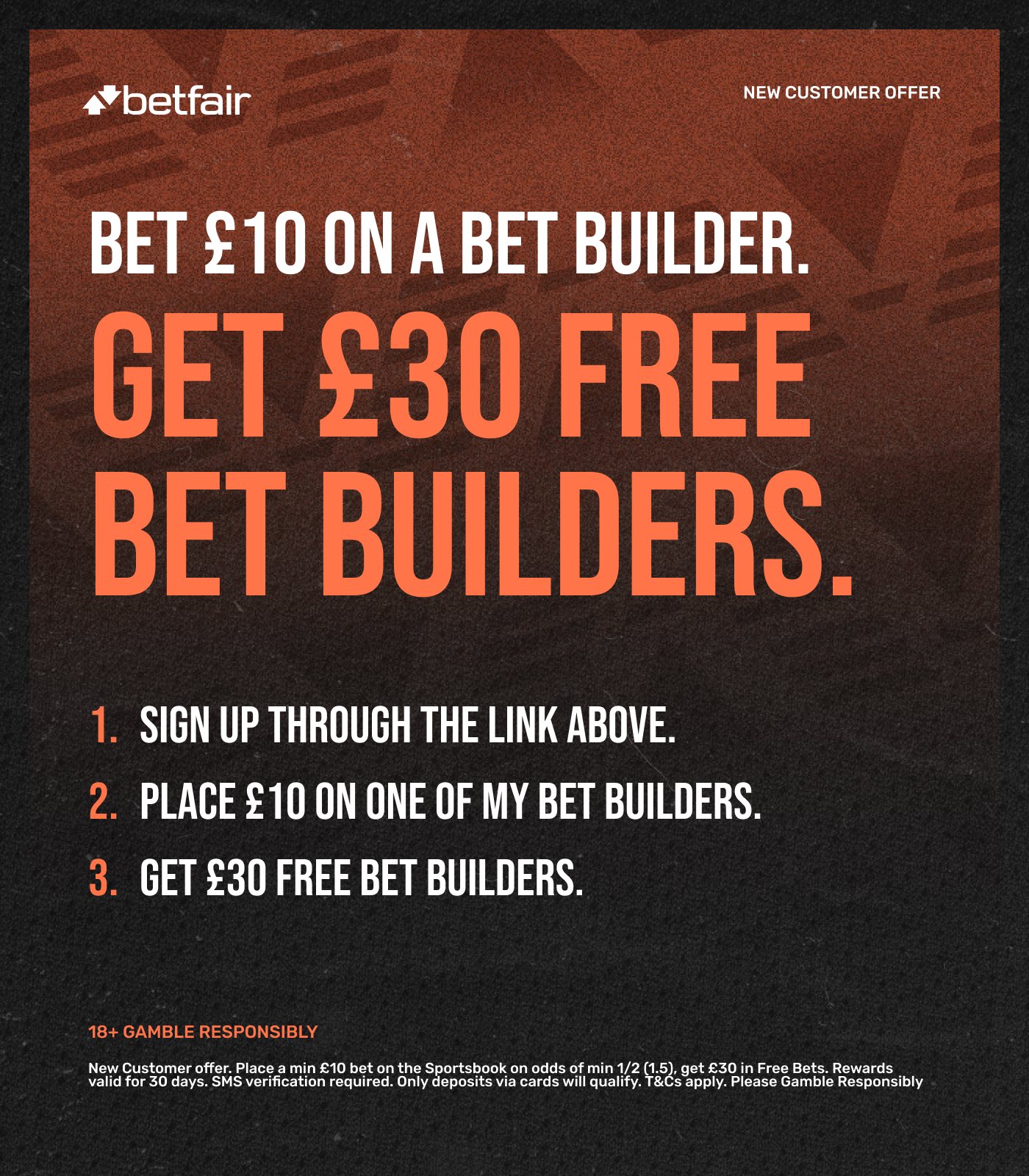 Football betting offer of the day: Get £30 in free bets today with