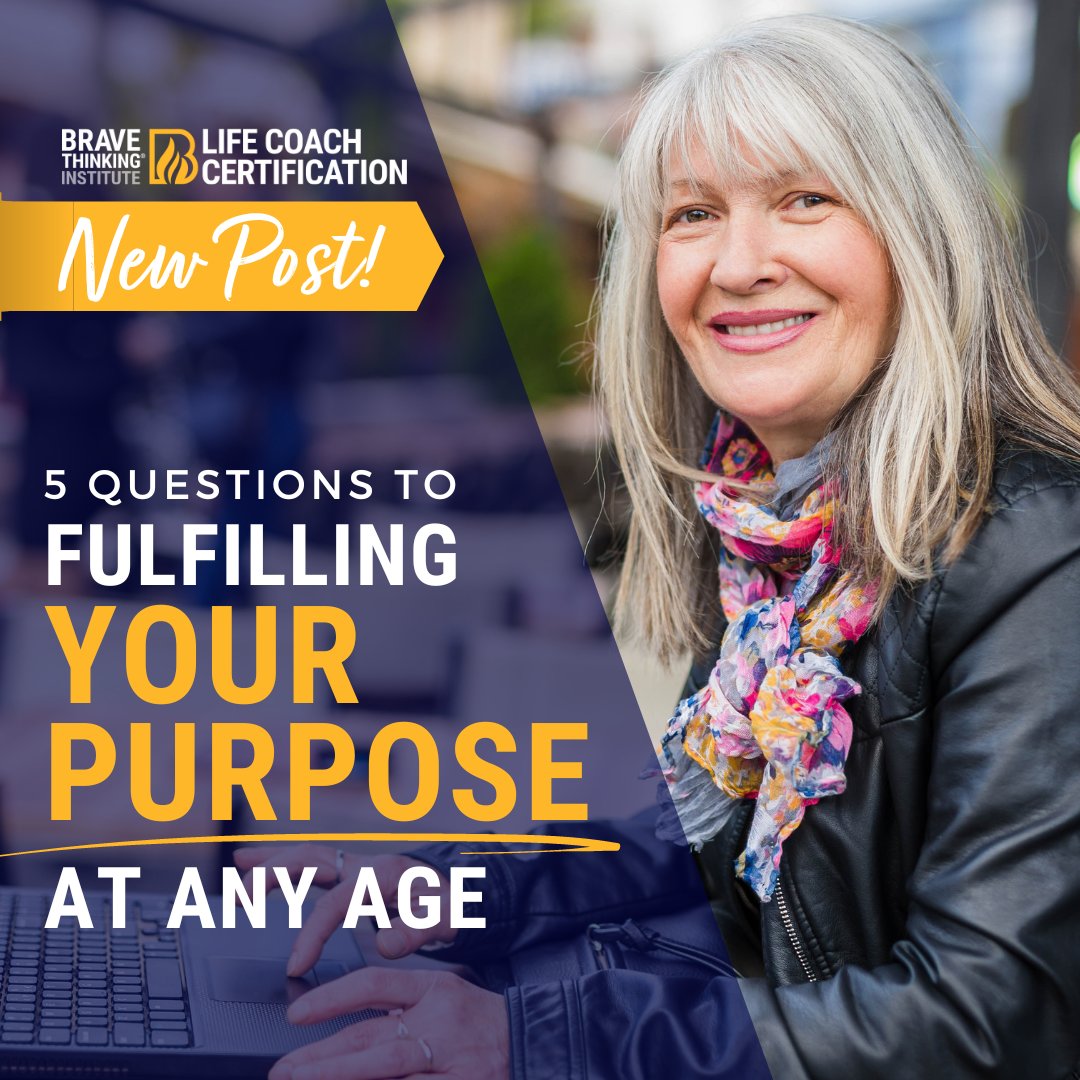 So many of us struggle to find purpose, no matter what age 🕰️

💡 There are 5 simple questions you can ask yourself to help you find the fulfillment &amp; purpose you’ve always dreamed of! 🌟

👉 Read the blog here:
bravethinkinginstitute.com/blog/coach-cer… 
.
.
.
#purpose #lifecoaching #lifecoach